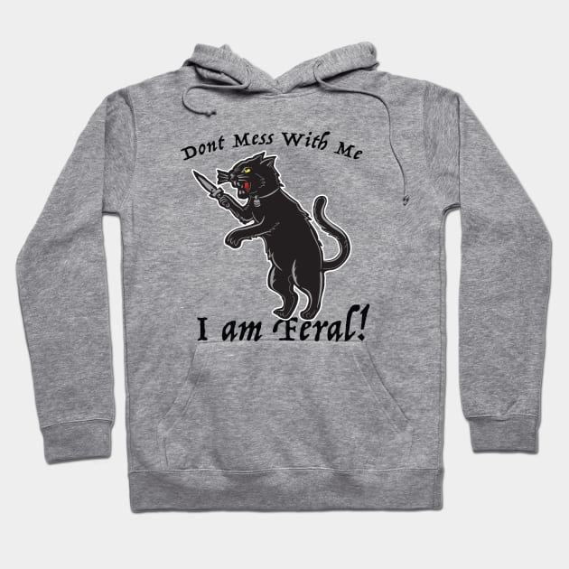 Don't Mess With Me I am Feral Hoodie by Wulfland Arts